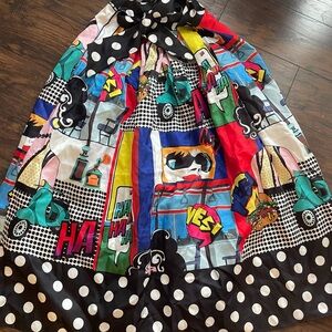 Colorful Graphic Print Skirt